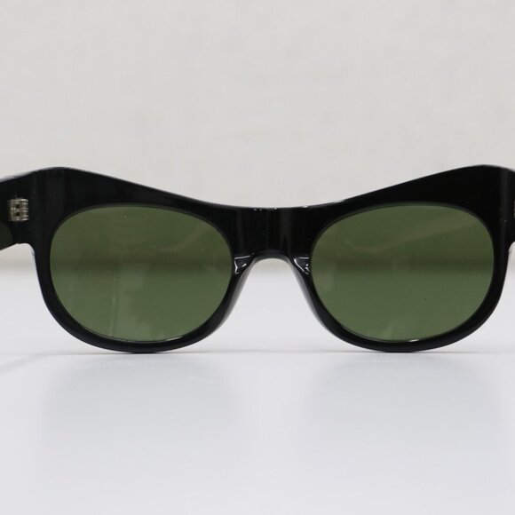 Gucci [GG0870S 001] Men's Black /Green Oval Sunglasses - Picture 1 of 14